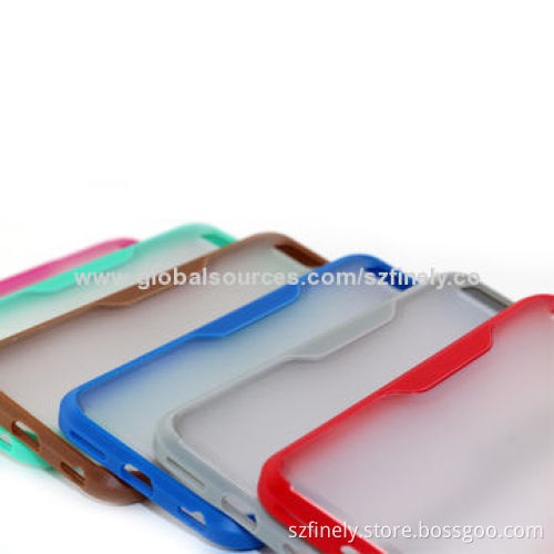 PC and TPU Mobile Phone Case for iPhone 6, Double Injection, Clear PC and TPU Case